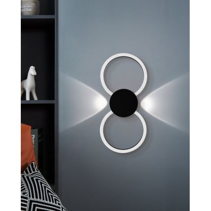 Eglo - LED nástenné svietidlo LED/20W/230V + LED/0,91W čierne