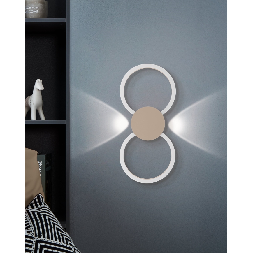 Eglo - LED nástenné svietidlo LED/20W/230V + LED/0,91W béžové