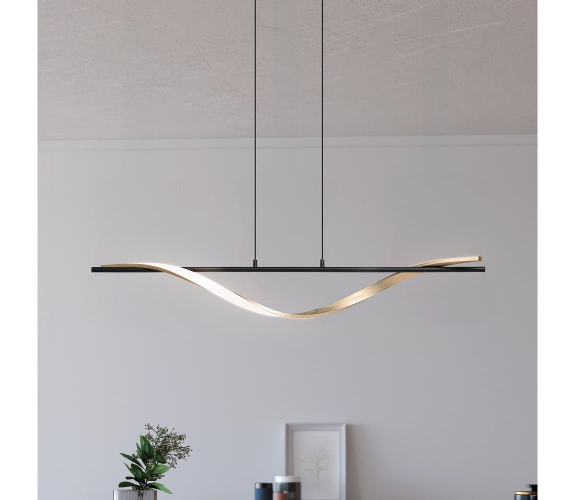 Eglo 902135-LED Závesné svietidlo na lane CONAPRATO LED/20W/230V 2700/4000/6500K čierna/zlatá 902135