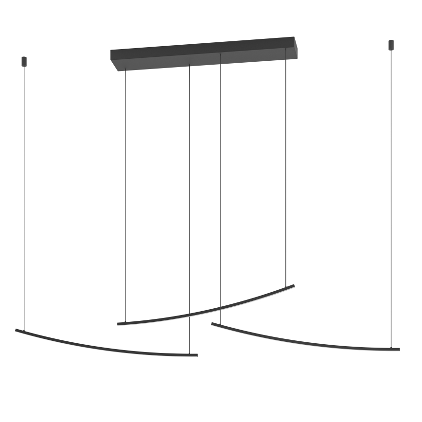 Eglo - LED stmievateľný luster na lanku LED/22W/230V 2700/4000/6500K čierny