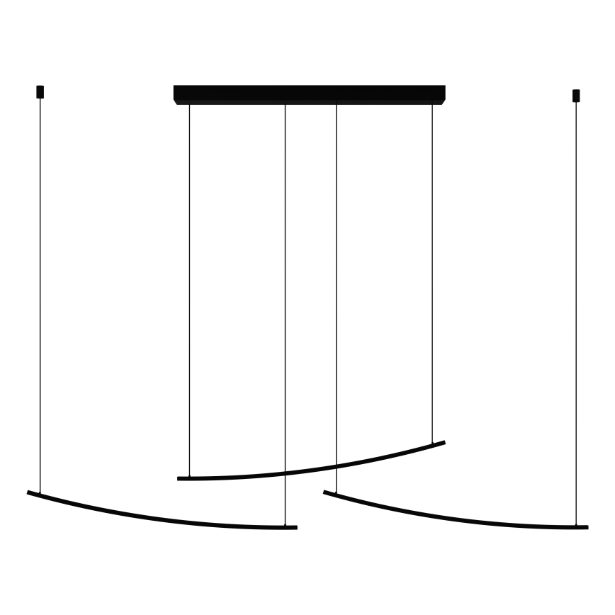 Eglo - LED stmievateľný luster na lanku LED/22W/230V 2700/4000/6500K čierny