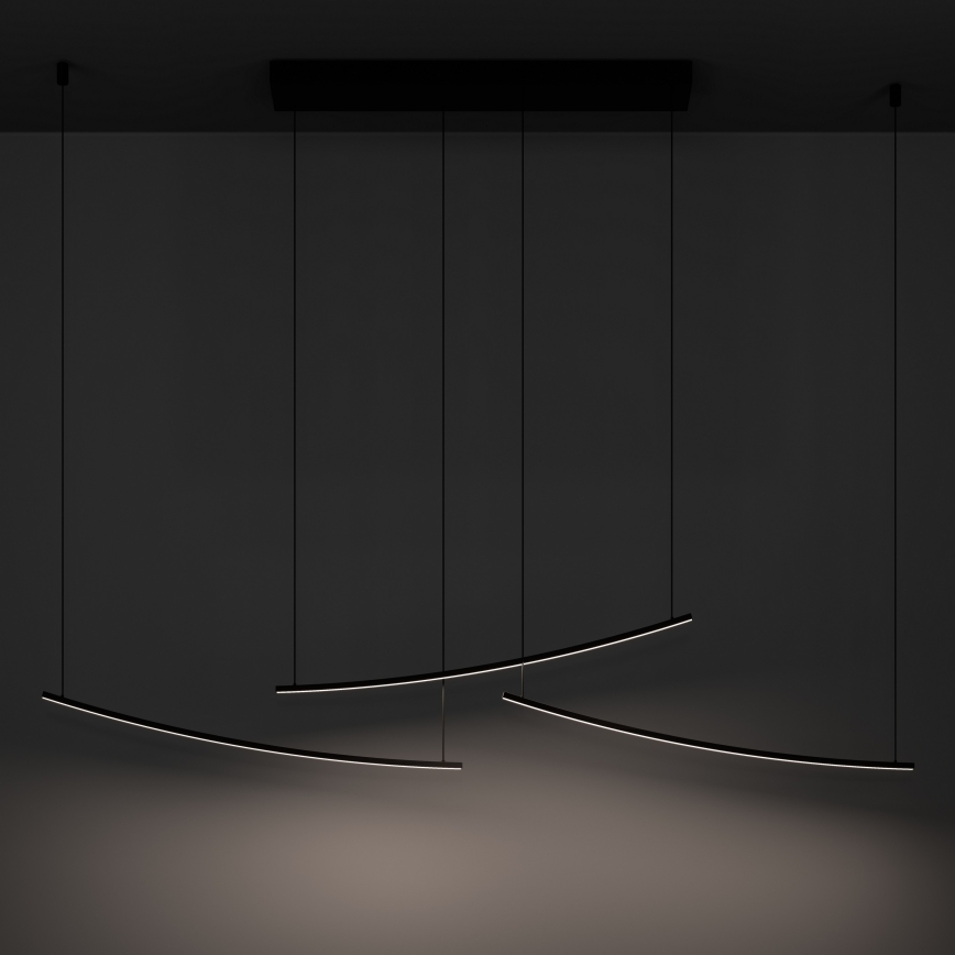 Eglo - Stmievateľný LED luster na lanku LED/22W/230V 2700/4000/6500K čierna