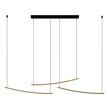 Eglo - LED stmievateľný luster na lanku LED/22W/230V 2700/4000/6500K zlatý