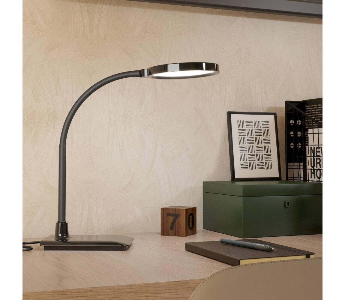 Eglo 902175 - LED stmievateľná stolná lampa LAURO LED/5,5W/230V 2700/4000/6500K čierna 902175
