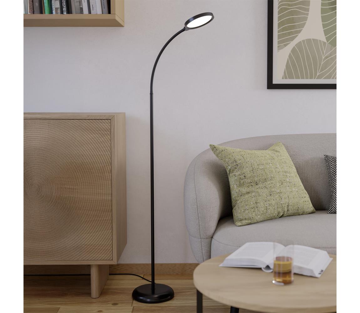 Eglo 902176 - LED stmievateľná stojacia lampa LAURO LED/5,5W/230V 2700/4000/6500K čierna 902176