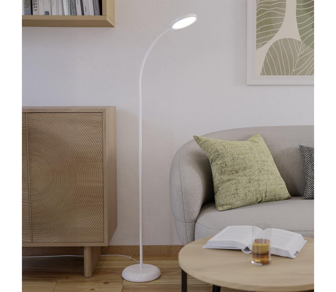 Eglo 902179 - LED stmievateľná stojacia lampa LAURO LED/5,5W/230V 2700/4000/6500K biela 902179