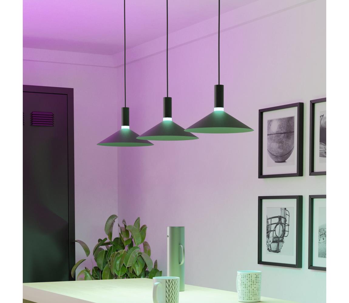 Eglo 902184 - LED RGBW stmievateľný luster na lanku CONOMAVILLA-Z 3xLED/7,5W/230V čierny 902184