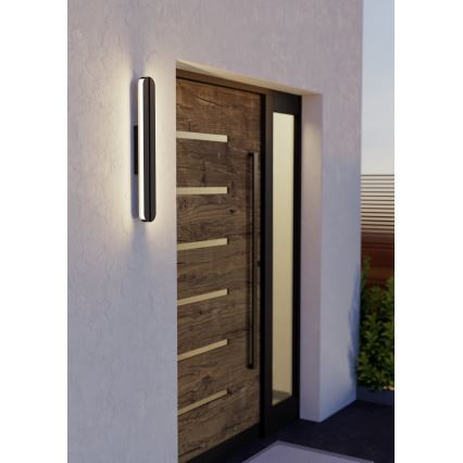 Eglo - LED vonkajšie nástenné svietidlo LED/10,5W/230V IP44 2700/4000/6500K čierna