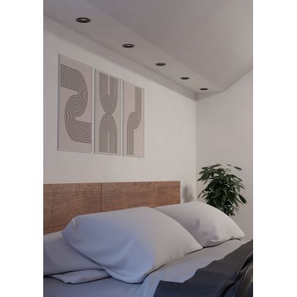 Eglo - LED zapustené bodové svietidlo 1xGU10/4,5W/230V čierna