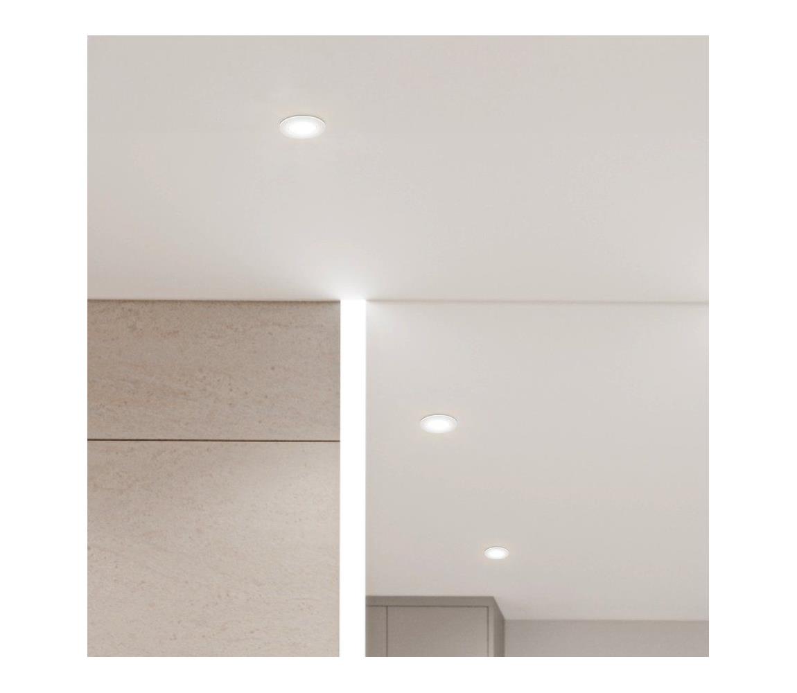 Eglo 902248 -SADA 3x LED kúpeľňových podhľadových svietidiel BARRANCO 1xGU10/4,5W/230V IP44 biela 902248