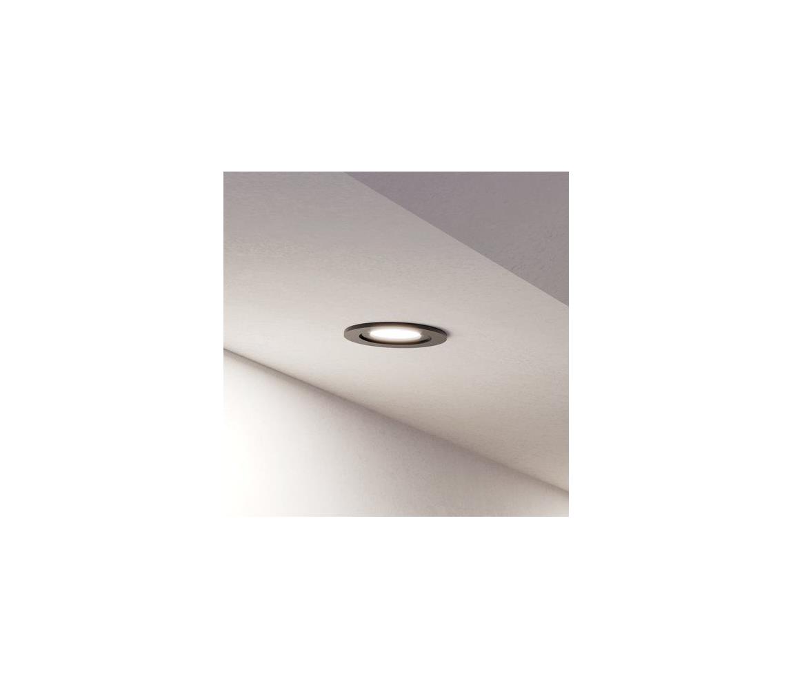 Eglo 902249 -LED kúpeľňové podhľadové bodové svietidlo BARRANCO 1xGU10/4,5W/230V IP44 čierna 902249