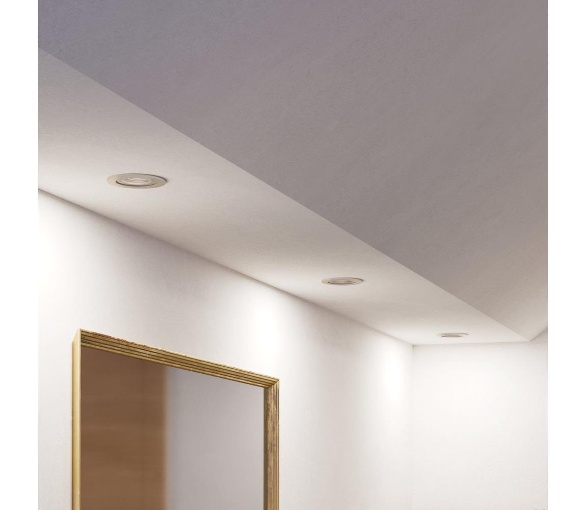 Eglo 902253 - SADA 3× LED kúpeľňových podhľadových svietidiel BARRANCO, 1×GU10/4,5W/230V, IP44, chróm 902253