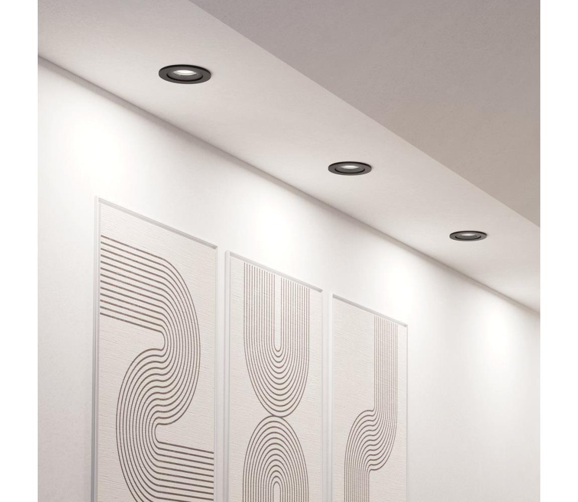 Eglo 902257 - SADA 3x LED podhľadové bodové svietidlo BARRANCO 1xGU10/4,5W/230V čierna 902257