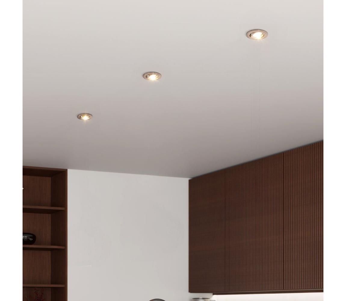 Eglo 902259 - SADA 3× LED podhľadových bodových svietidiel BARRANCO 1× GU10/4,5 W/230 V chróm 902259