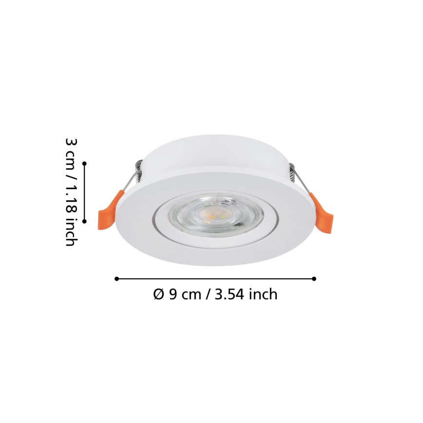 Eglo - LED zapustené bodové svietidlo LED/4,8W/230V 2700/4000/6500K biela