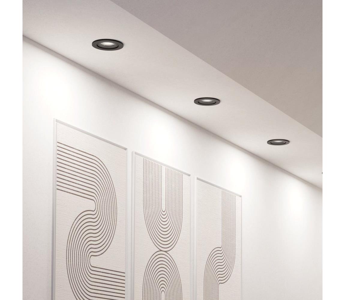 Eglo 902265 - SADA 3× LED zapustené bodové svietidlo BARRANCO LED/4,8 W/230 V čierna 902265