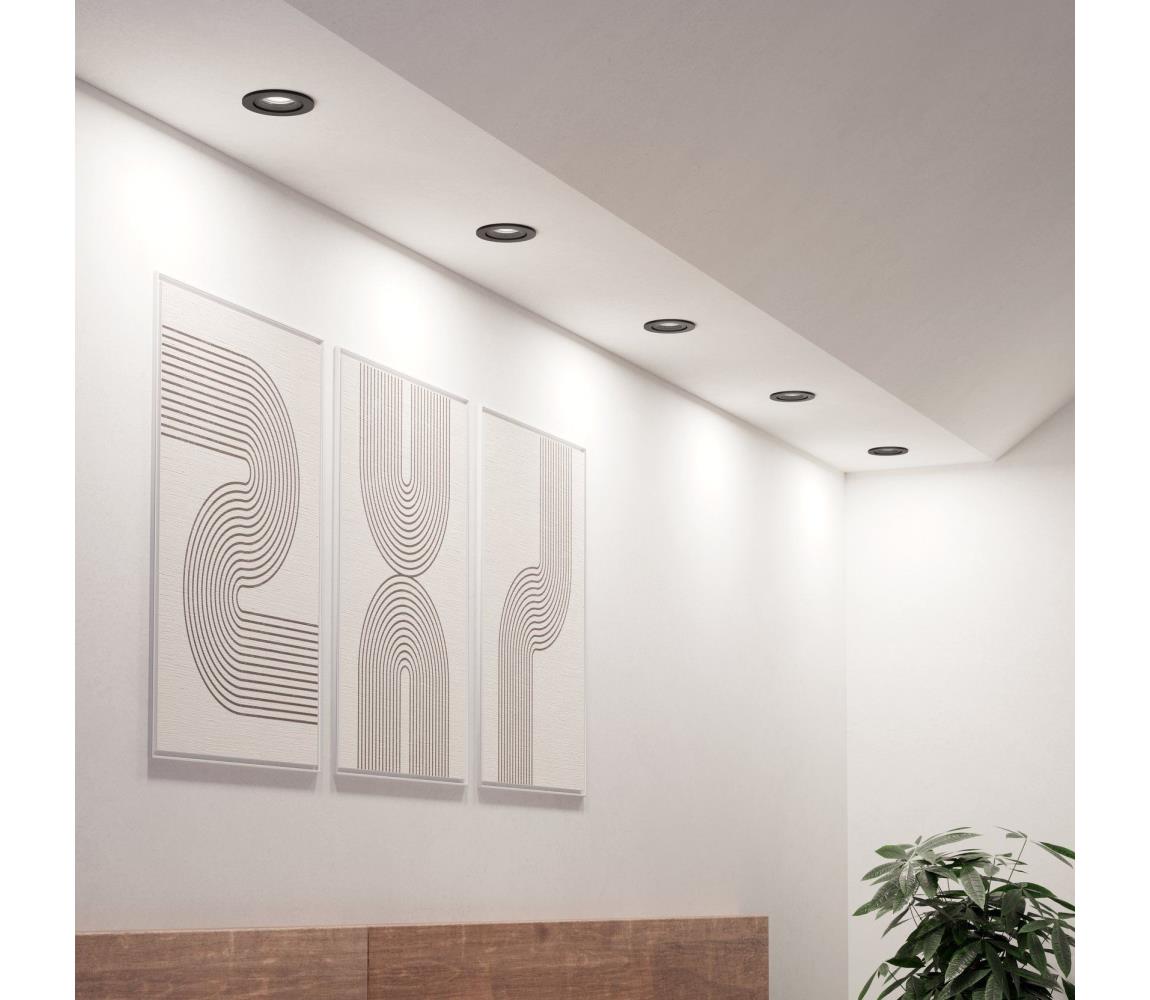Eglo 902266 - SADA 5× LED podhľadové bodové svietidlo BARRANCO LED/4,8W/230V čierna 902266