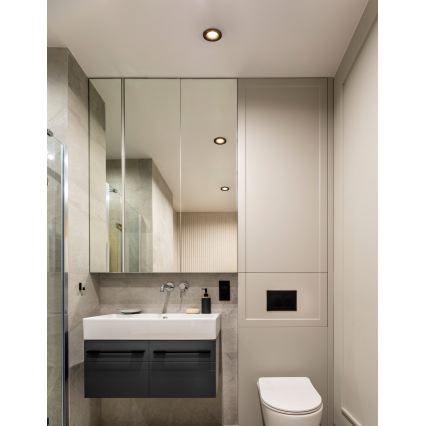 Eglo - Sada 3x LED zapustených stropných svietidiel do kúpeľne LED/4,9W/230V 2700/4000/6500K priemer 8,8 cm IP65 čierna