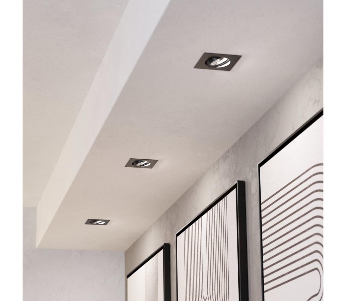 Eglo 902285-SADA 3xLED stropné podhľadové svietidlo SALICETO LED/6,4W/230V 8,8x8,8cm čierna 902285