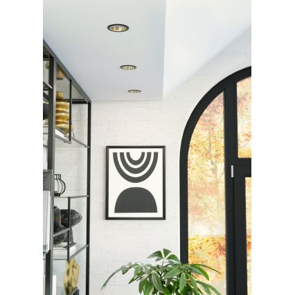 Eglo - LED Stmievateľné kúpeľňové podhľadové svietidlo LED/4,8W/230V 2700/4000/6500K IP44 čierne