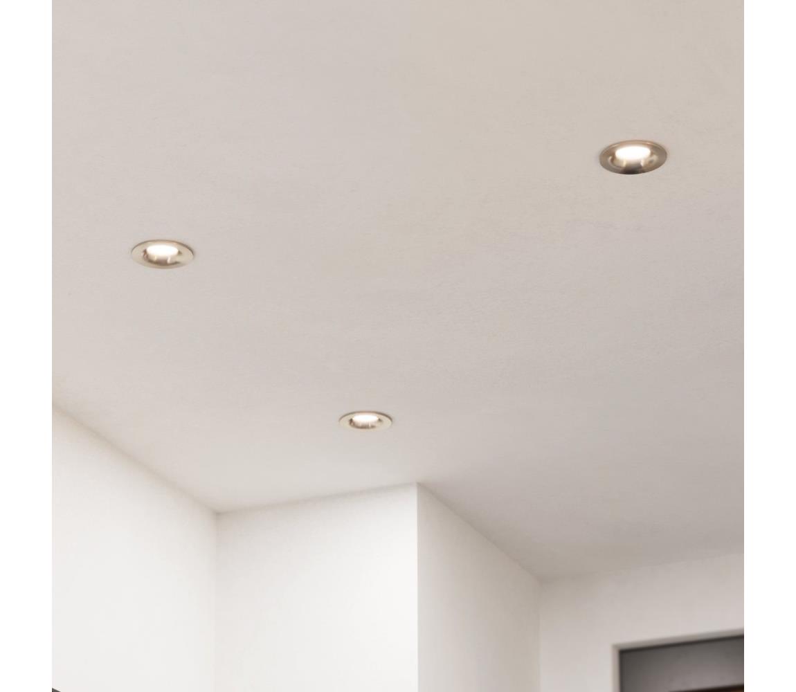 Eglo 902331 – sada 3× LED stmievateľné zapustené stropné svietidlo SALICETO, LED 6,4 W, 230 V, Ø 8,8 cm, chróm 902331