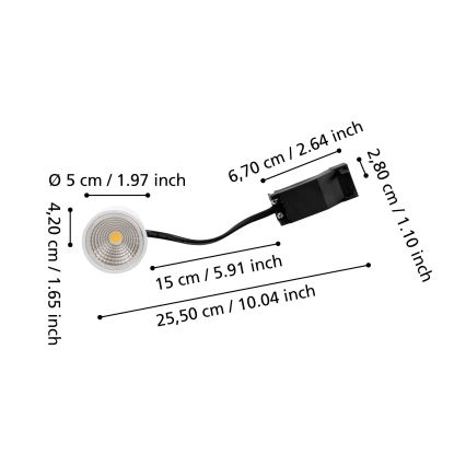 Eglo - LED Stmievateľný modul LED/6,4W/230V 4000K