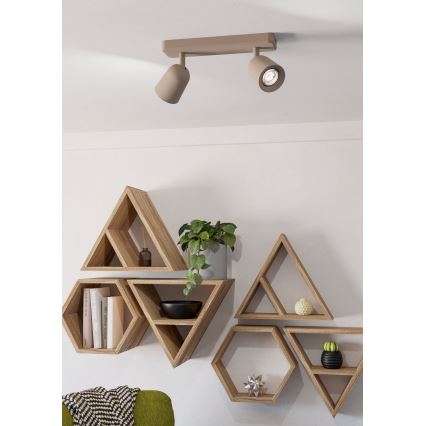 Eglo - Bodové svietidlo 2xGU10/10W/230V béžové