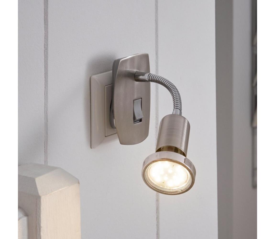 Eglo 902366 - Zásuvkové LED svietidlo MINI 1xGU10/2,8W/230V matný chróm 902366