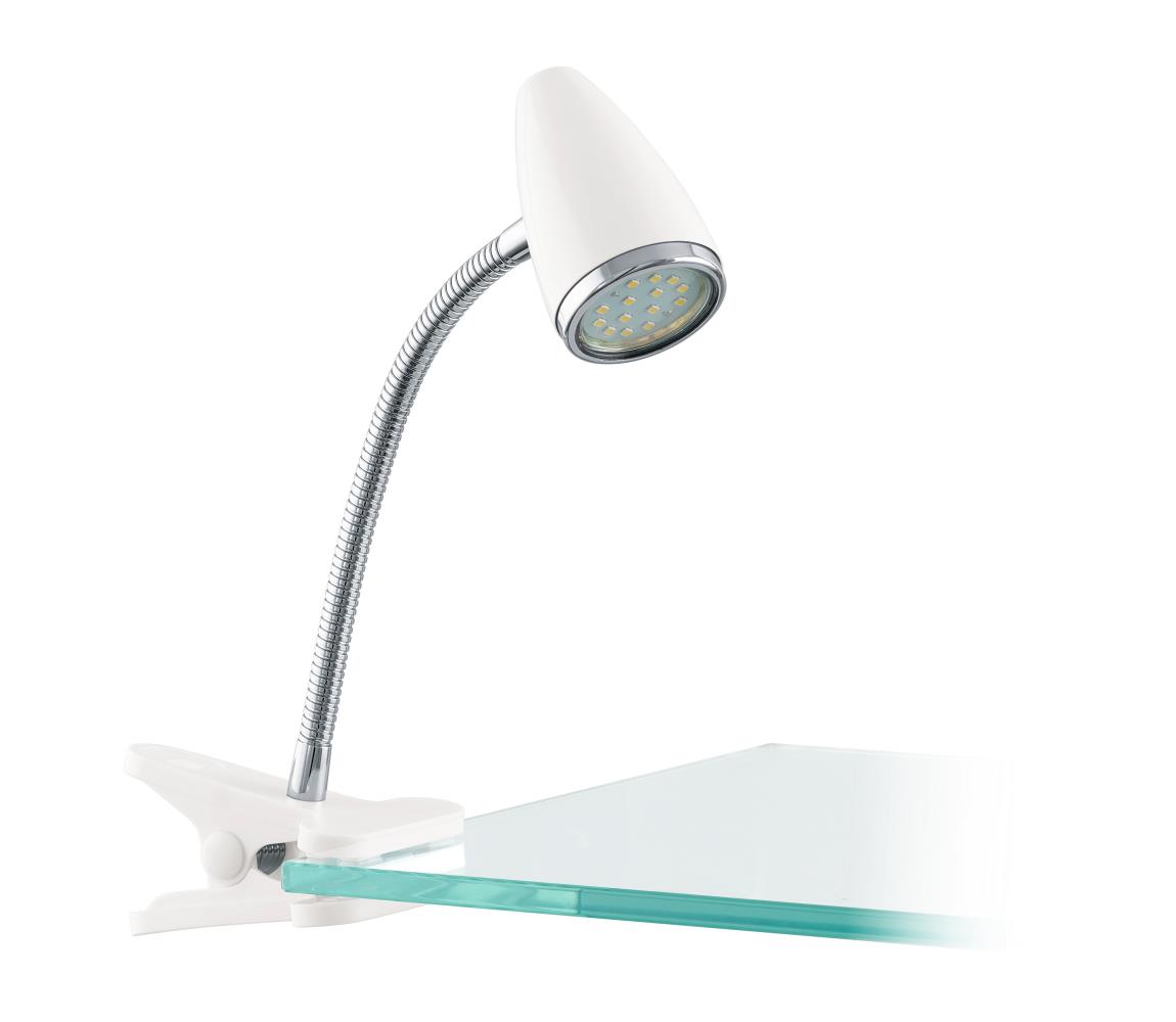 Eglo 902368 - LED lampa s klipom RICCIO 1xGU10/2,8W/230V biela/lesklý chróm 902368