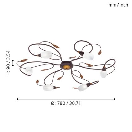 Eglo - luster prisadený 6xG9/40W