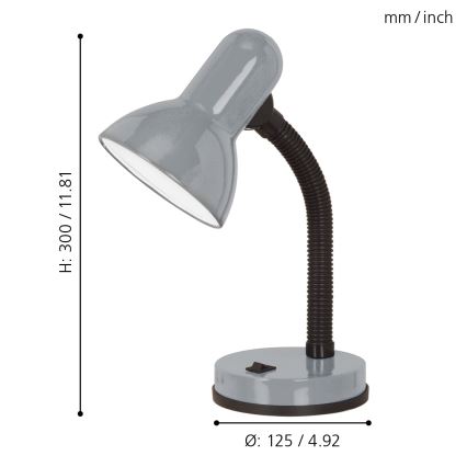 Eglo - Stolná lampa 1xE27/40W/230V