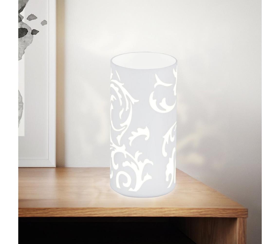 EGLO 91242 - Stolná lampa GEO 1xE14/60W/230V biela 91242