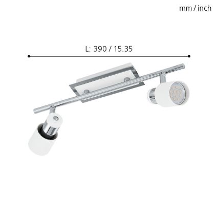 Eglo - LED bodové svietidlo 2xGU10-LED/5W/230V