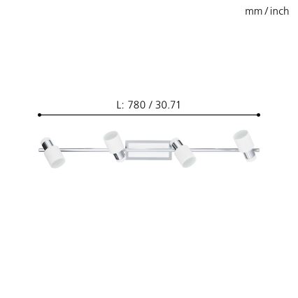 Eglo - LED bodové svietidlo 4xGU10-LED/5W/230V