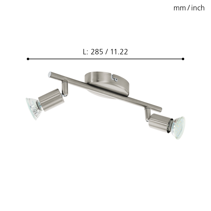 Eglo - LED bodové svietidlo 2xGU10/2,8W/230V