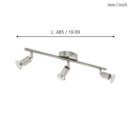 Eglo - LED bodové svietidlo 3xGU10-LED/2,8W/230V