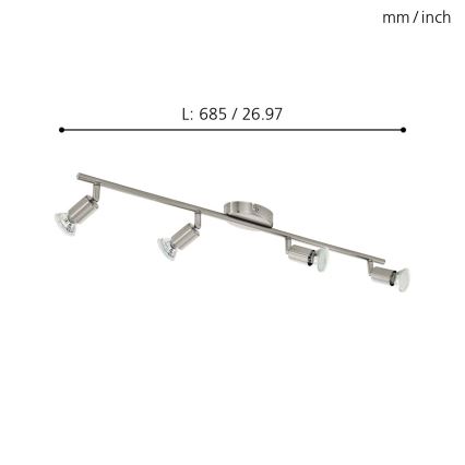 Eglo - LED bodové svietidlo 4xGU10-LED/2,8W/230V