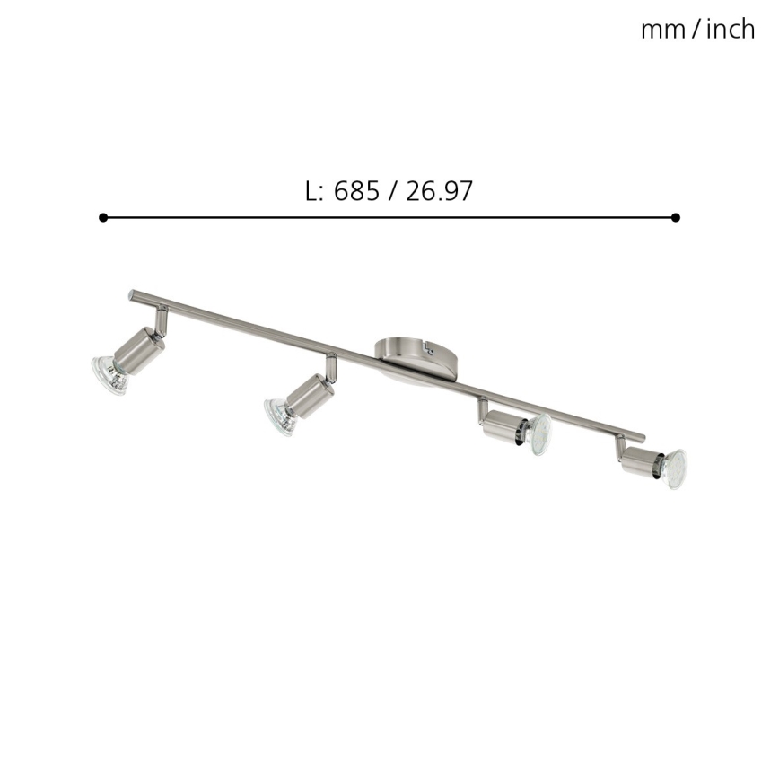 Eglo - LED bodové svietidlo 4xGU10-LED/2,8W/230V