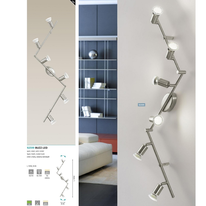 Eglo - LED bodové svietidlo 6xGU10-LED/2,8W/230V