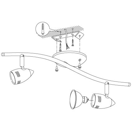 Eglo - LED Bodové svietidlo 2xGU10/3W/230V