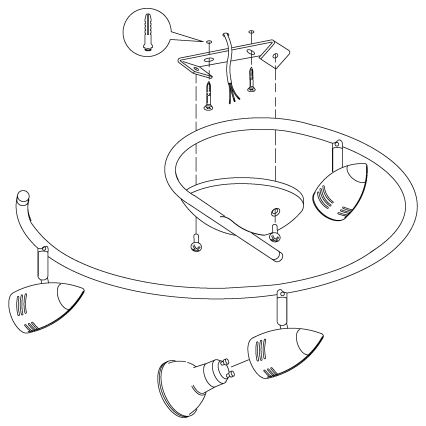 Eglo - LED Bodové svietidlo 3xGU10/3W/230V