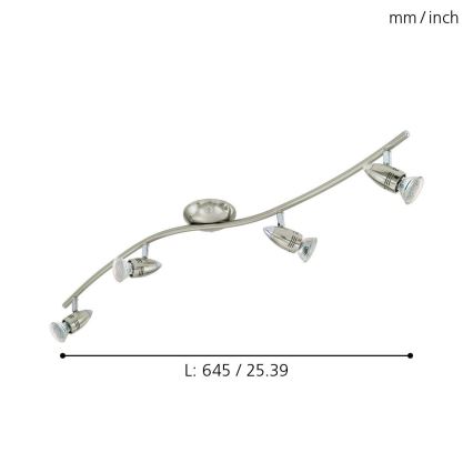 Eglo - LED Bodové svietidlo 4xGU10/3W/230V