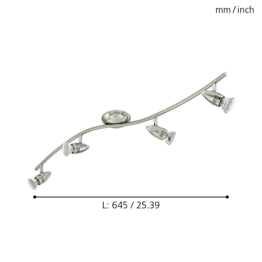 Eglo - LED Bodové svietidlo 4xGU10/3W/230V