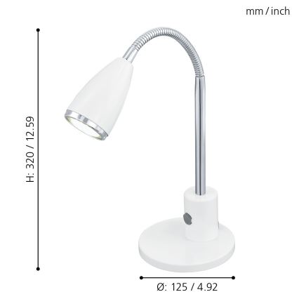 Eglo - Stolná lampa 1xGU10/3W/230V