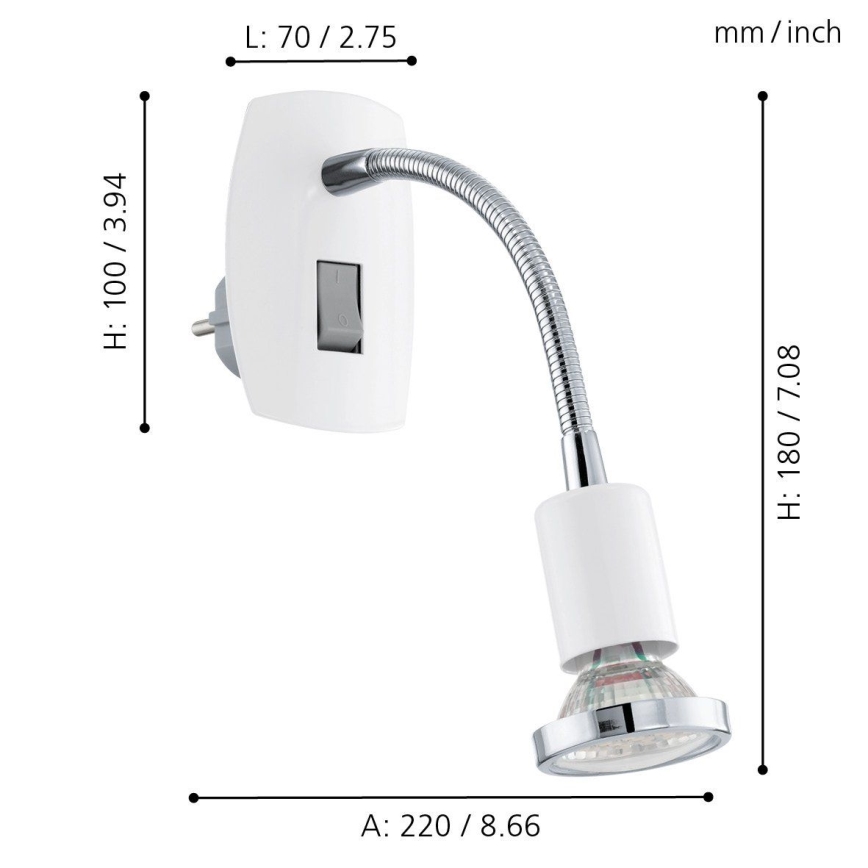 Eglo - LED Bodové svietidlo 1xGU10/2,5W LED