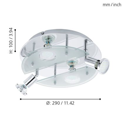 Eglo - LED Stropné svietidlo 1 4xGU10/3W