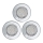 Eglo 93228 - SADA 3x LED podhľadové svietidlo IGOA 3xGU10/3W/230V chróm lesk