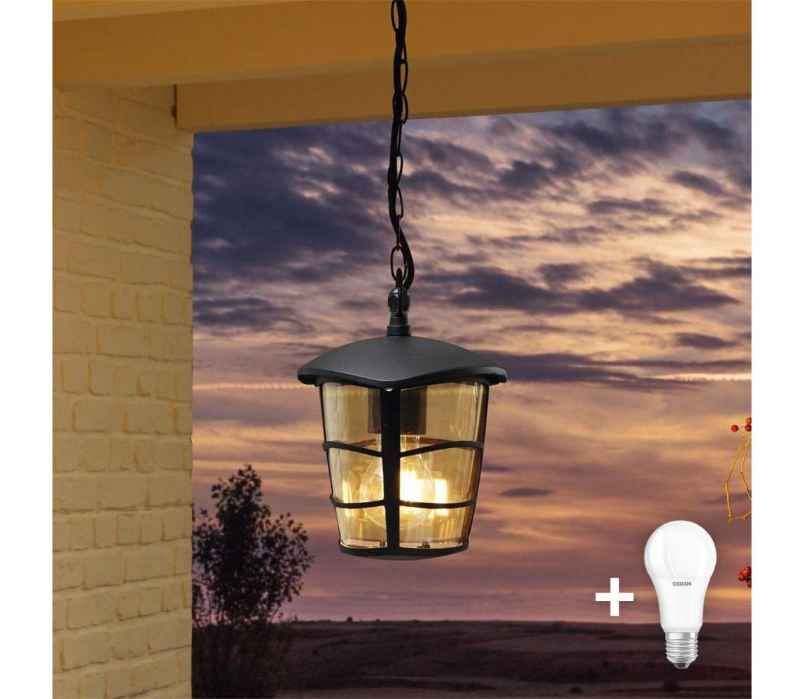 Eglo 93406 - Vonkajší LED luster ALORIA 1xE27/8,5W/230V IP44 93406
