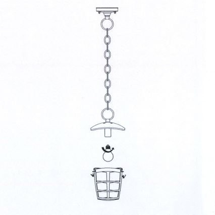 Eglo 93406 - Vonkajší LED luster ALORIA 1xE27/8,5W/230V IP44