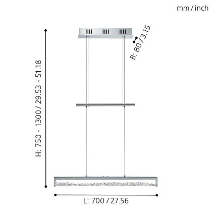 Eglo - LED stmievateľné svietidlo LED/24W/230V